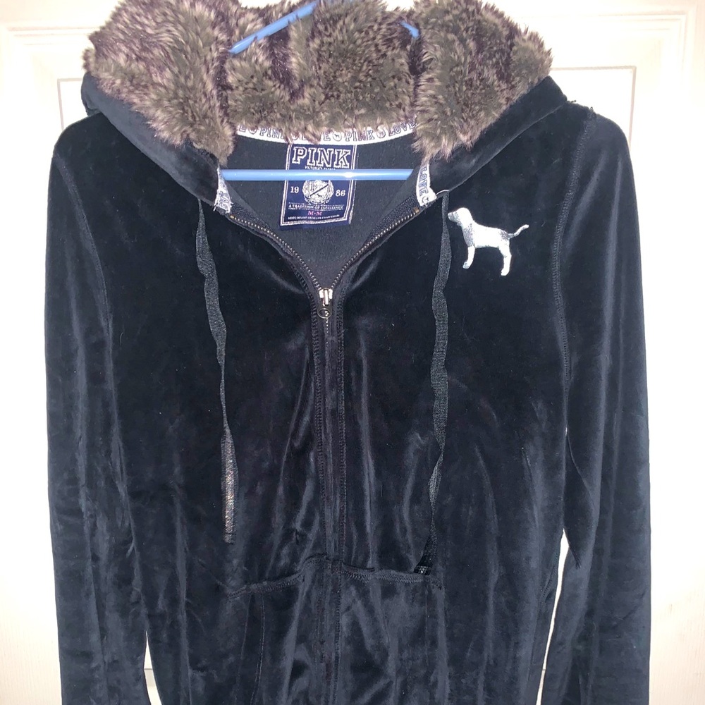 VS Pink sequined velour with Sherpa hoodie!